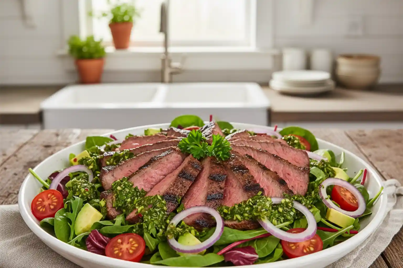 Chimichurri Steak Salad Recipe