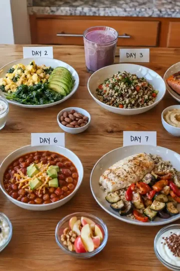 High-protein anti-inflammatory meal plan weekly setup