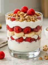 Raspberry Banana Yogurt Parfait